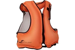 OMOUBOI Floatage Jackets Adult Lightweight Inflatable Snorkel Vest with Adjustable Leg Straps for Men Women