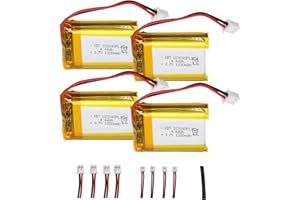 KBT KEEP BETTER TECH KBT 3.7V 1200mAh Li-Polymer Battery: 103040 Lipo Rechargeable Lithium-ion Replacement Batteries with PH 2.54 JST Connector, PH1.25/2.0 JST Connector for Replacement - 4Pack