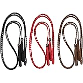 TeeYee Waist Belt Woven Knitted Rope/Chain PU leather 3 Pieces Tassel Rope Skinny Belt