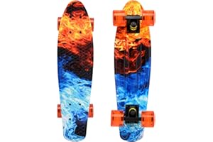 ChromeWheels Skateboards 22 inch Complete Skateboard Deck Mini Cruiser for Kids Boys Girls Youths Beginners