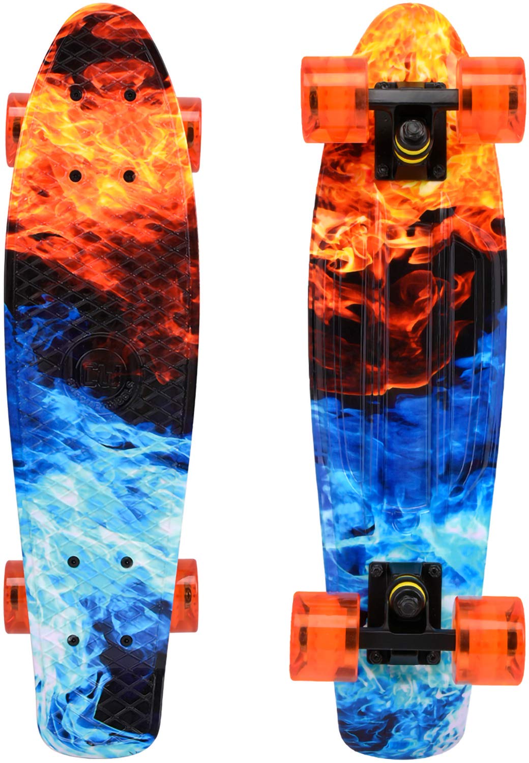 ChromeWheels Skateboards 22 inch Complete Skateboard Deck Mini Cruiser for Kids Boys Girls Youths Beginners