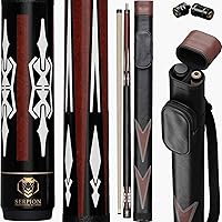 Serpion - Pool Cue Stick 100% Canadian Maple Wood. Professional Billiard Pool Cue Stick with Hard Case and Joint Protectors