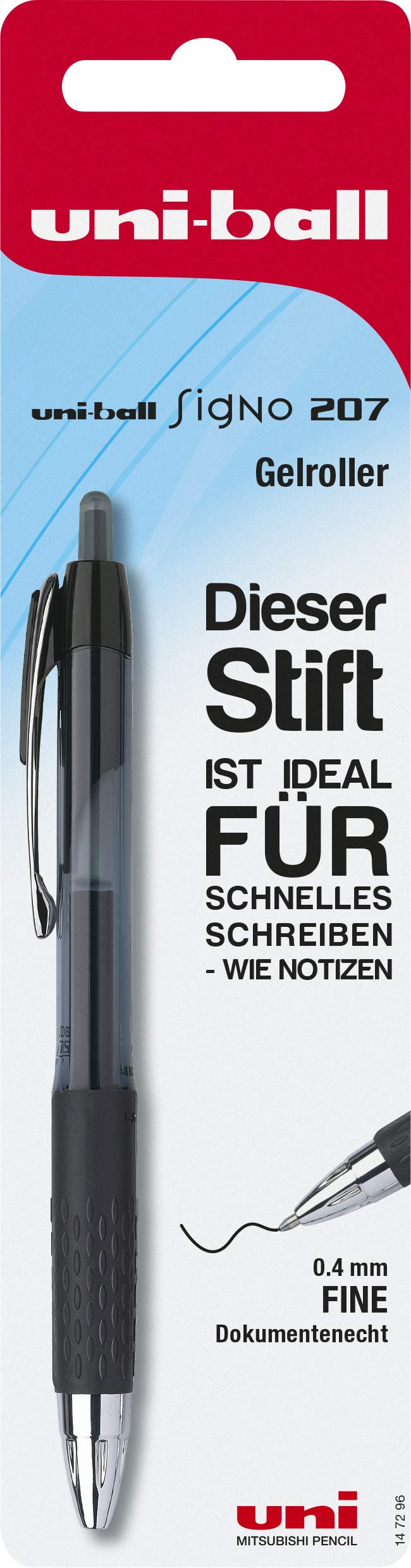 uni-ball 147296 0.4 mm "Signo 207" Gel Pen - Black