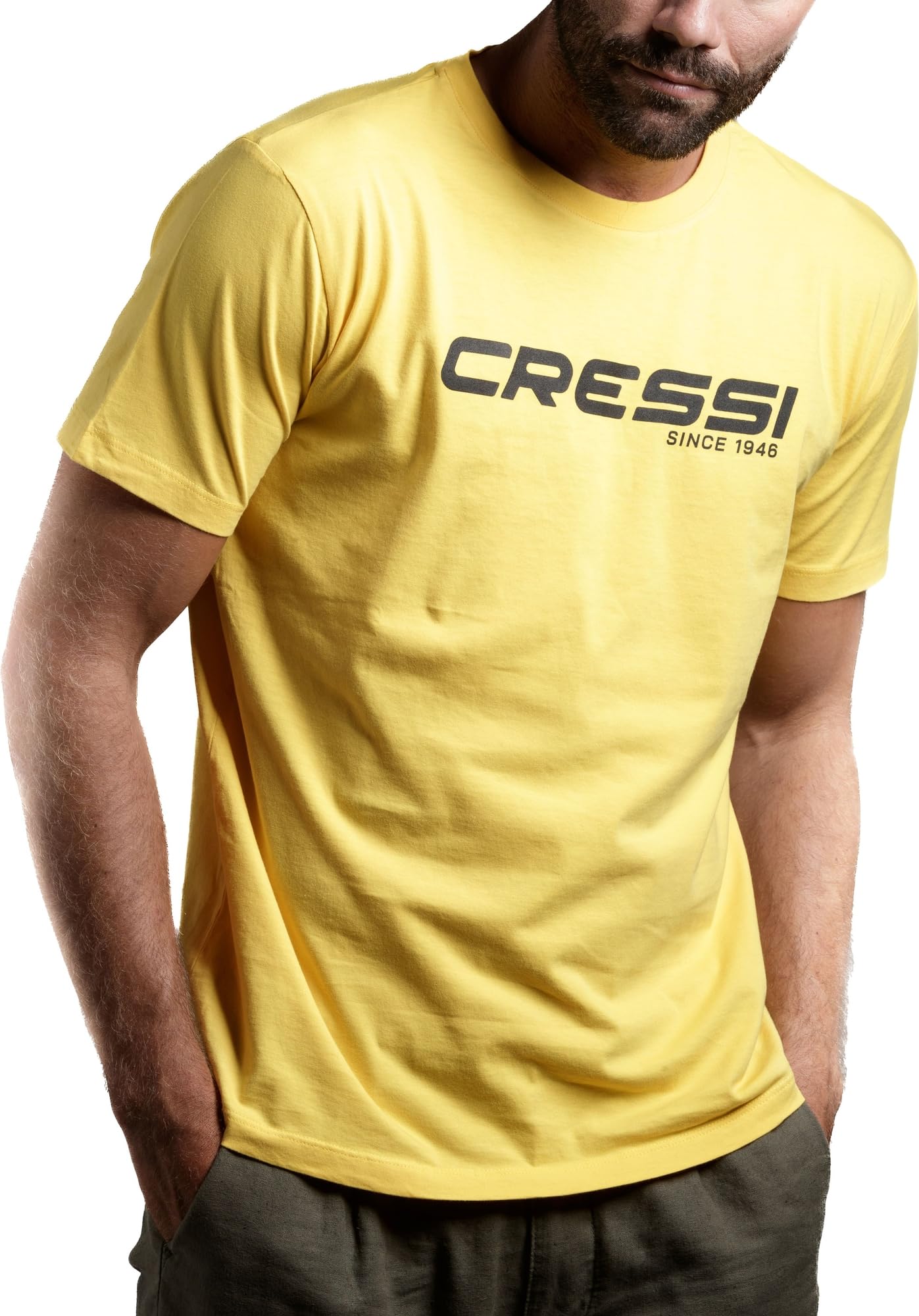 Cressi Men's T-Shirt, Yellow/Black, XXXL