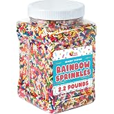 Bulk Rainbow Sprinkles 2.2 lb Jimmies for Cookies Cake Ice Cream Baking Mix | Ice Cream, Baking, Cupcakes, Donuts