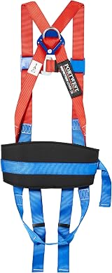 Portwest FP14 Red 2 Point Harness D-Rings Adjustable Backpad CE 100kg Fall view 3