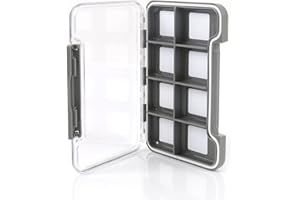 Maxcatch New Magnetic Back Fly Box Clear Waterproof Fly Fishing Box (HB96B (8 Compartments))