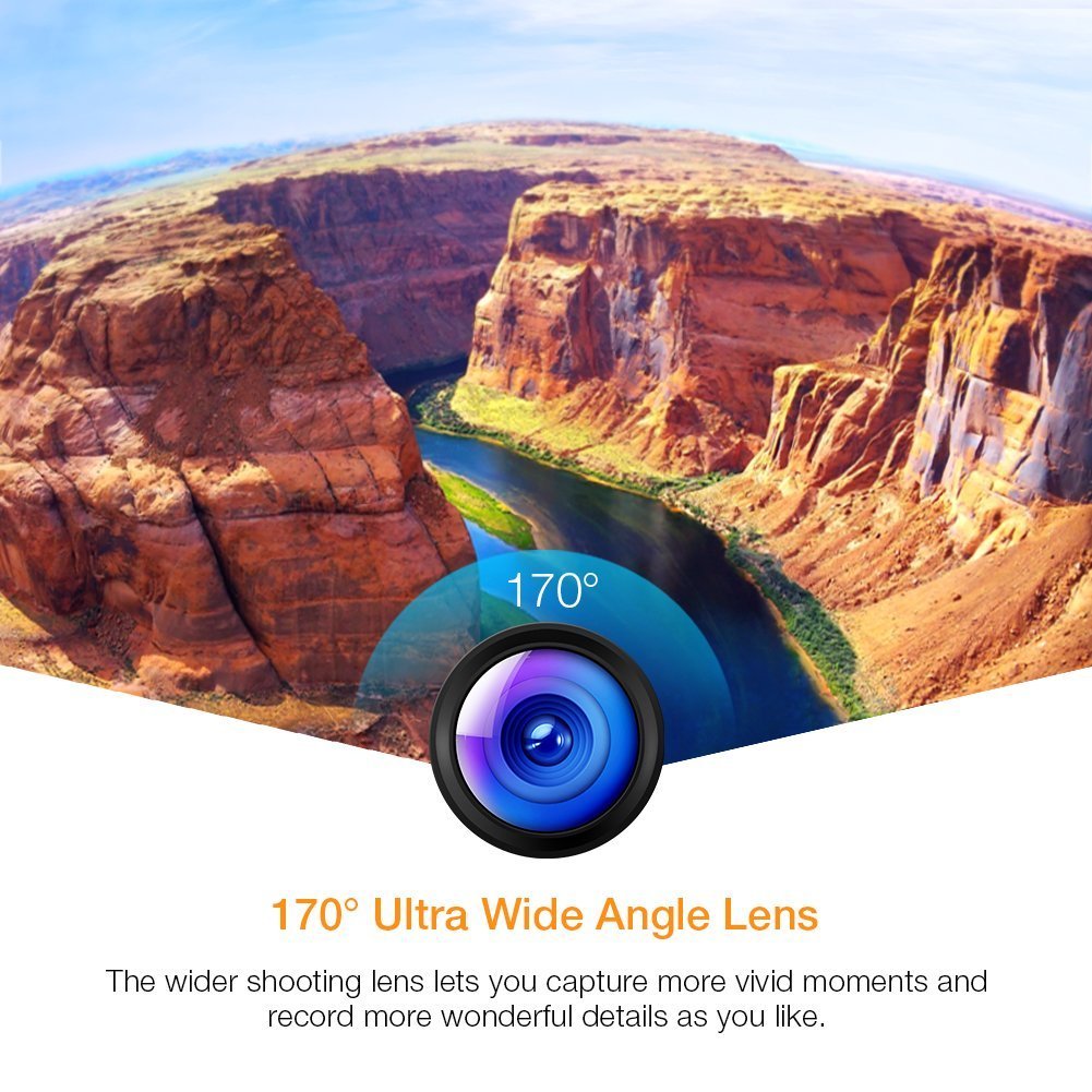 APEMAN Action Cam 4K WIFI Camera 16MP Ultra Full HD Unterwasser Kamera Helmkamera Wasserdicht mit 2.4G Fernbedienung 2 verbesserten Akkus und Montage Zubehör Kit