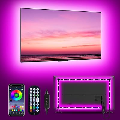 MATICOD LED TV Lights 5M 55-70in Color Changing with Remote App Bluetooth