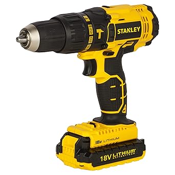 STANLEY SCD20C2K-B1 18V,13mm Li-ion Cordless Drill Driver -2x1.3Ah Batteries Included