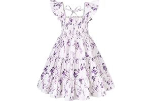 YOUNGER TREE Toddler Girl Dress Kids Sleeveless Ruffle Dresses for Girls Summer Outfits Beach Sundress