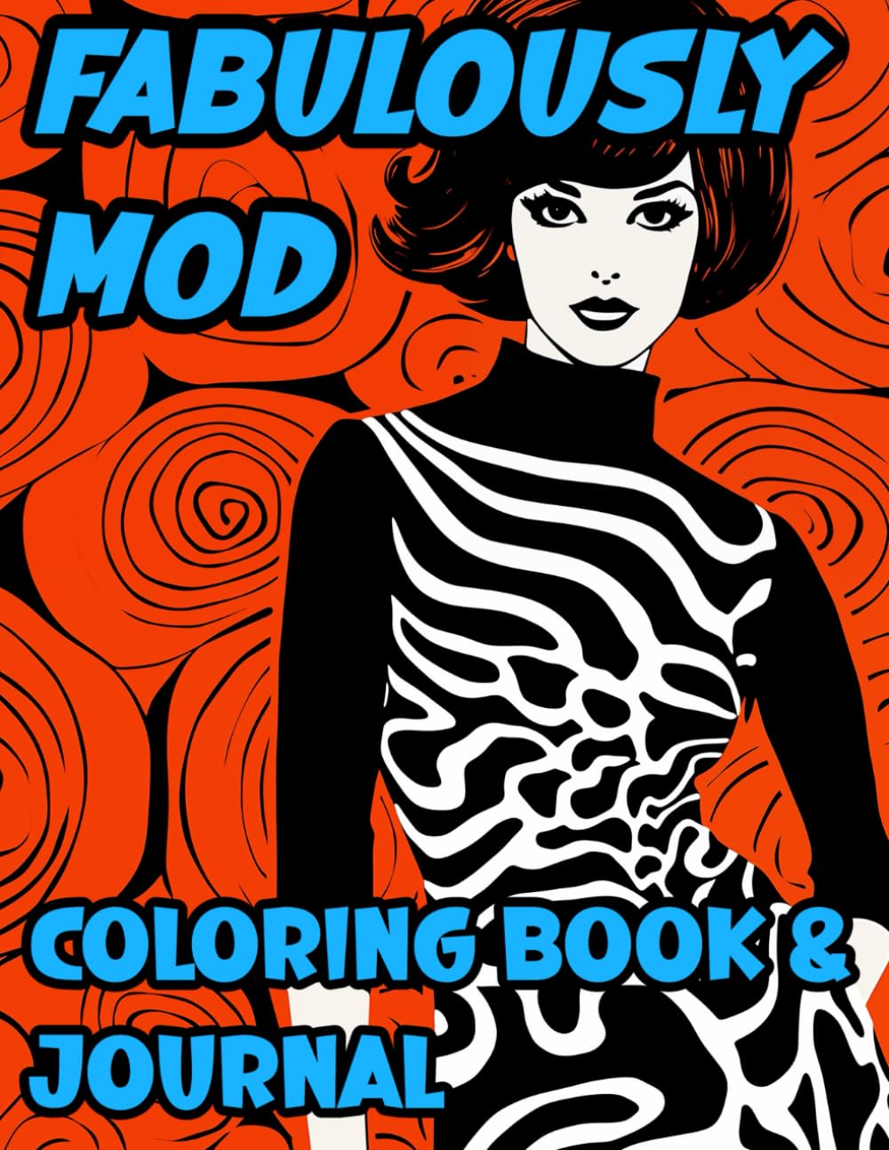 Adult Coloring Book Journal: Groovy Retro Fashions | Unique Gift Ideas for Christmas