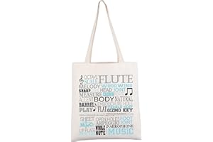 CMNIM Flutist Gift Flute Music Tote Bag Flute Player Gift Band Nerd Gift for Flute Girl Flute Teacher Musician Shoulder Bag