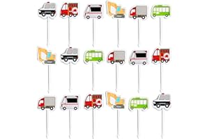 GET FRESH Vehicle Food Picks for Kids – 18-pcs Transport Vehicle Food Bento Picks Lunch Box Decoration for Kids and Toddlers 