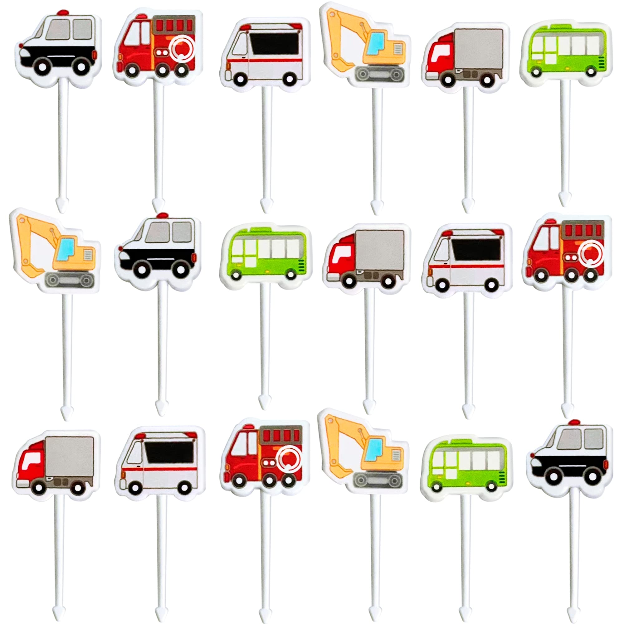 Photo 1 of GET FRESH Vehicle Food Picks for Kids – 18-pcs Transport Vehicle Food Bento Picks Lunch Box Decoration for Kids and Toddlers – Automobile Bento Deco Children Toothpicks Set – Cars Party Food Picks Set