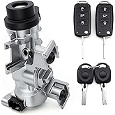 1K0905851B Ignition Switch Lock Cylinder with Key for MK6 2006-2008 2009-2019 VW Jetta Passat, 2004-2007 2010 2011 Golf EO Rabbit Tiguan Ignition Starter Switch, Replace#1K0905841 1K0905865