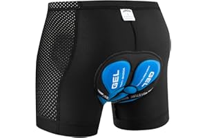 JEPOZRA Men's Cycling Underwear 3D Cushion Padded Bike Riding Shorts Breathable Quick Dry Bicycle Shorts