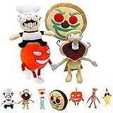 4PCS Pizza Tower Plush, Face Plushies Toys for Game