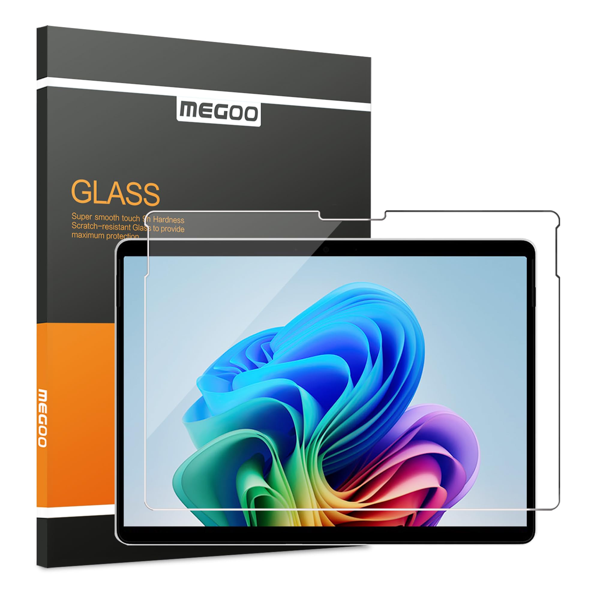 MEGOO Tempered Glass Screen Protector For Microsoft Surface Pro 9/Surface Pro 11 (2024) / Surface Pro 10/8/X 13 inch, Easy Installation, Anti-Scratch, 9H Hardness