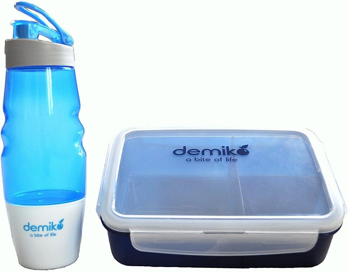 Lunch Box and Water Bottle - For Cool Kids, Healthy Adults, School, Sports and Work - Insulated, Leak-proof, Reusable, Machine Washable, Freeze and Microwave Friendly