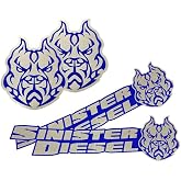 Sinister Diesel Bulldog &amp; Logo Stickers (4 Pack)