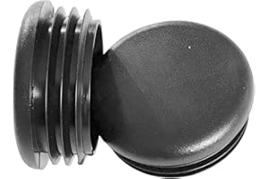 SB DISTRIBUTION LTD Pack of 4 2-3/8" Round Plugs (10-14 Ga 2.11" to 2.21" Inside Diameter) || 2.375 Inch Outside Diameter Black Plastic End Caps | Office and Furniture Finishing caps | Fitness Eqpt End Caps| by SBD
