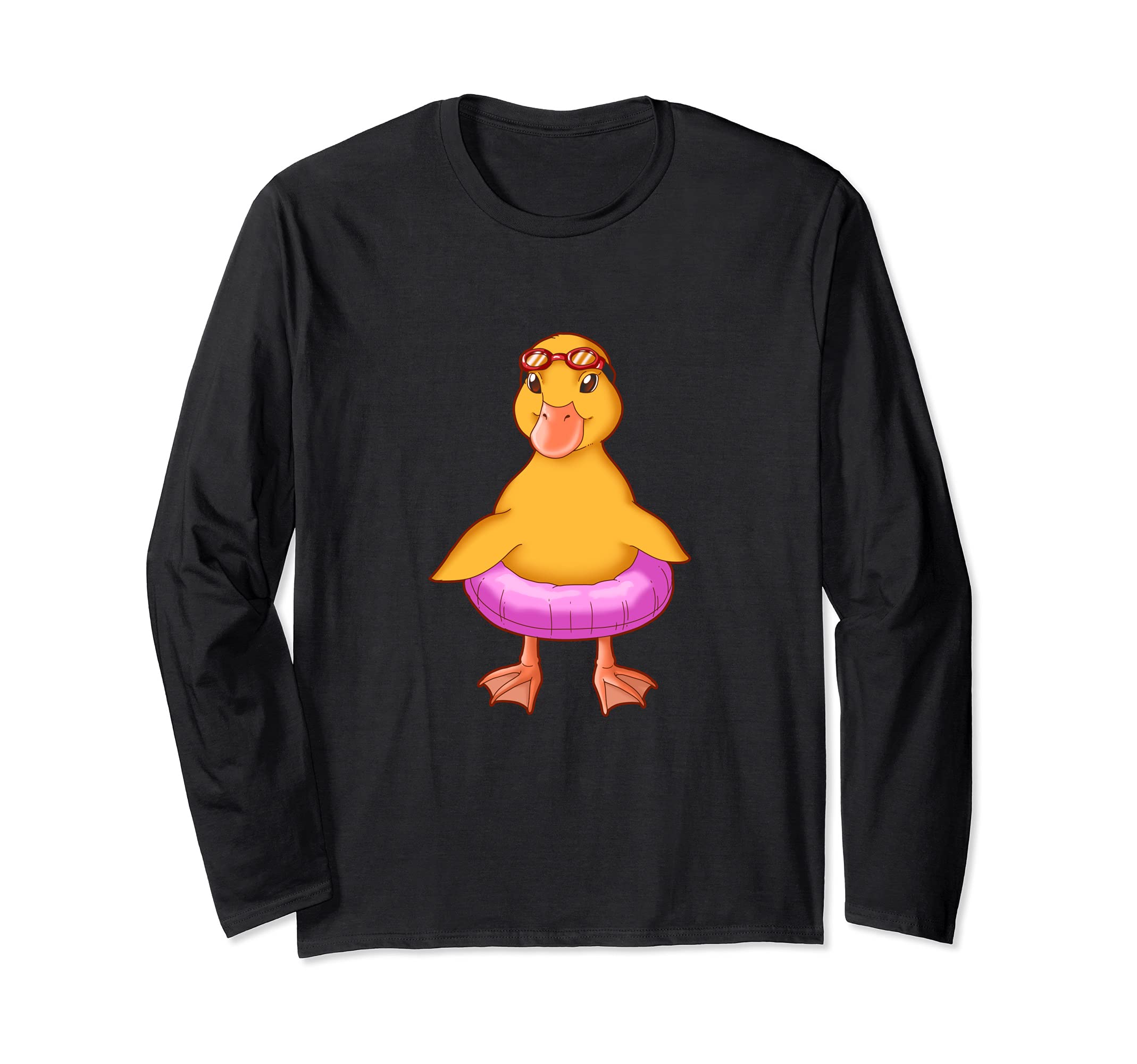 Bath Toy Rubber Duckie And Floats Duck Long Sleeve T-Shirt