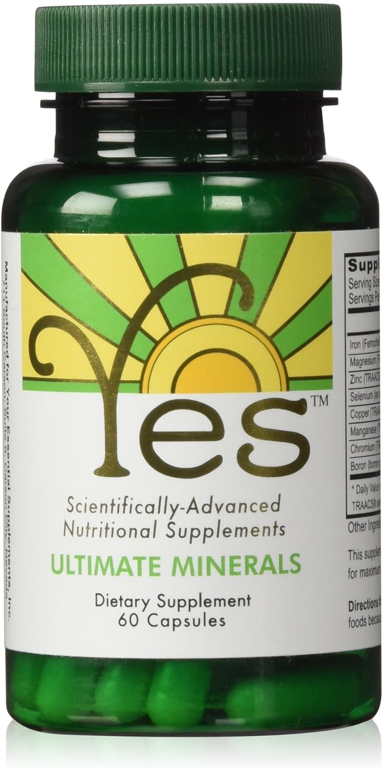 YES Ultimate Minerals Supplement 60ct | Ideal for The Peskin Protocol | for Mineral Deficiency Support: Iron, Magnesium, Zinc, Selenium, Copper, Manganese, Chromium, Boron: Health & Personal Care