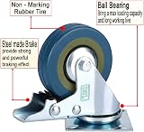 DSL 4 x Heavy Duty 75mm Swivel Castor Wheels with Free Bolt Fitting view 2