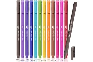 Mr. Pen- Fineliner Pens Colored, 12 Pack, Bible Journaling Pen, Ergonomic Triangular Colorful Barrels, 0.4mm Fine Liner Pens