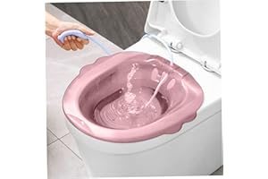 Sitz Bath for Toilet, Portable Over The Toilet Sitz Bath with Flusher, Sitz Bath for Hemorrhoids, Sitz Bath Postpartum for He