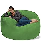 Chill Sack Bean Bag Chair: Giant 5' Memory Foam Furniture Bean Bag - Big Sofa with Soft Micro Fiber Cover - Lime
