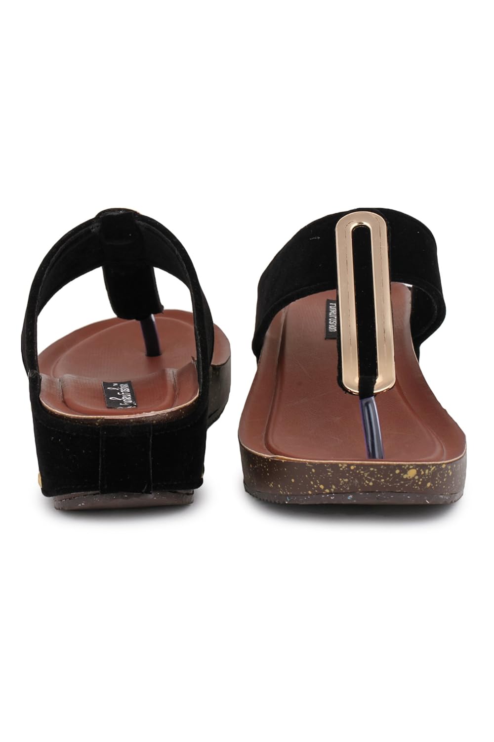 funku fashion black wedges heels