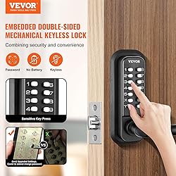 VEVOR Mechanical Keyless Entry Door Lock, 14 Digit