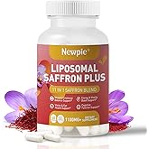 Newpie Saffron Supplements - 100% Pure Saffron Extract Capsules - Natural Mood Enhancer, Supports Eye & Heart Health, Boosts Energy - Premium Supplement for Women & Men(60 Servings (1)
