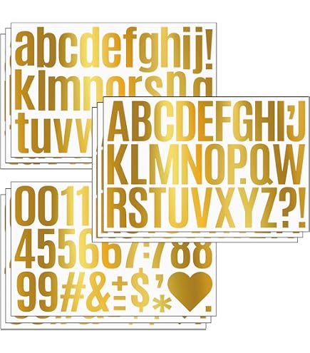 Seajan 184 Piezas De Calcomanías Adhesivas Reflectantes De Números Y Letras, Paquete De 15 Cm De Letras Gigantes, Fondo De Vinilo Autoadhesivo Para Buzones, Señales, Autos, Camiones, Aulas, Paredes
