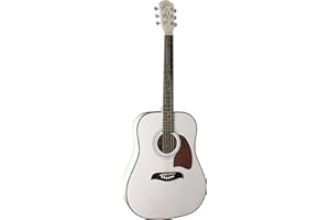 Oscar Schmidt OG2WH-A-U Acoustic Dreadnought Size Guitar. White