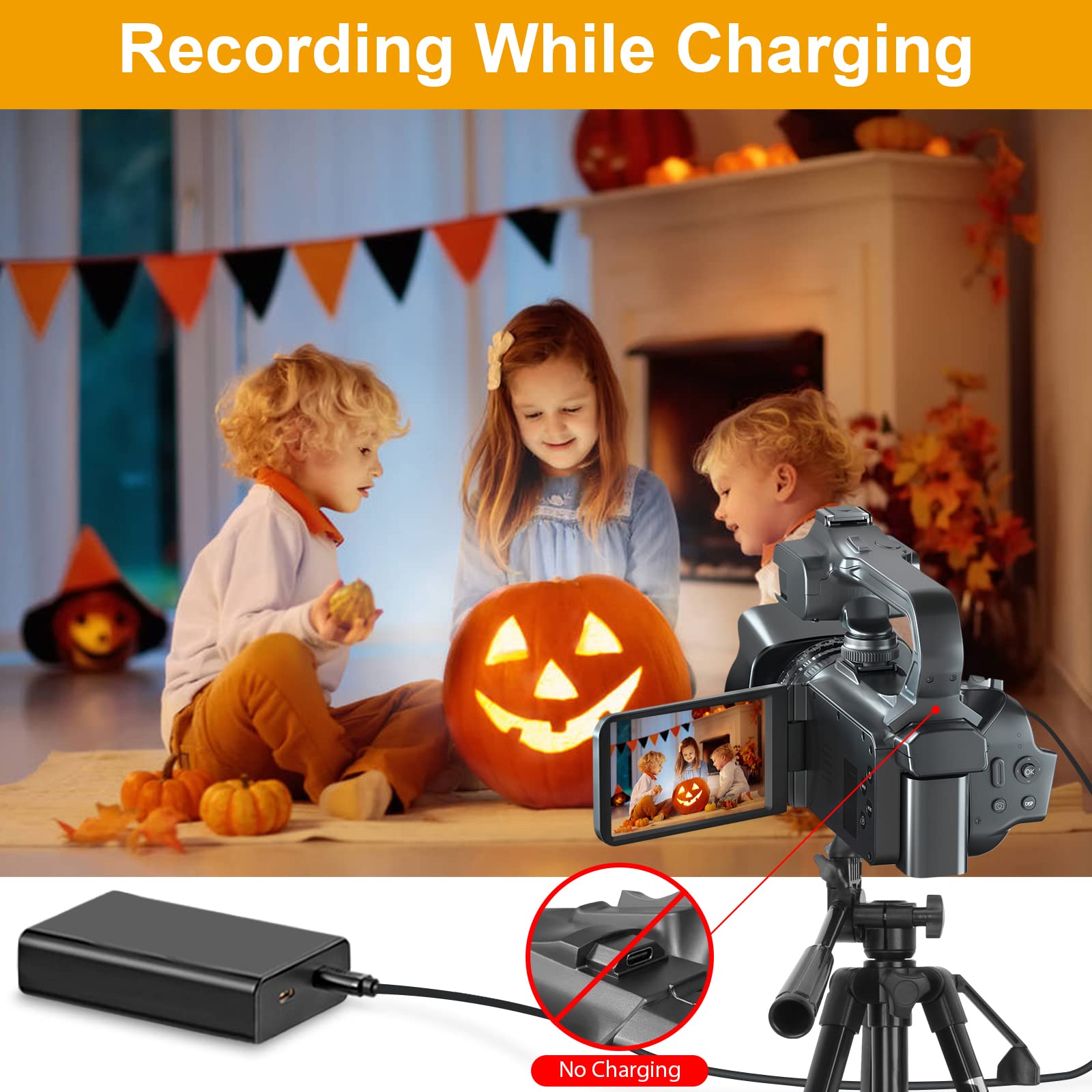 KOMERY Video Camera Camcorder UHD Video Camera 4K 64MP with Focus Function 4.0 Inch Touchscreen, 18X Zoom 4K Video Camera, 4K Camcorder with WiFi, HDMI Function YouTube Camera, Black-RX200 (RX200)