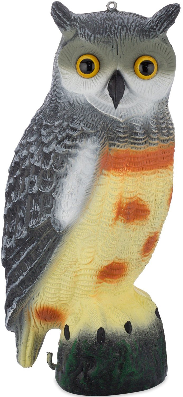 Bird Blinder Scarecrow Fake Owl Decoy Repellent Garden Protector