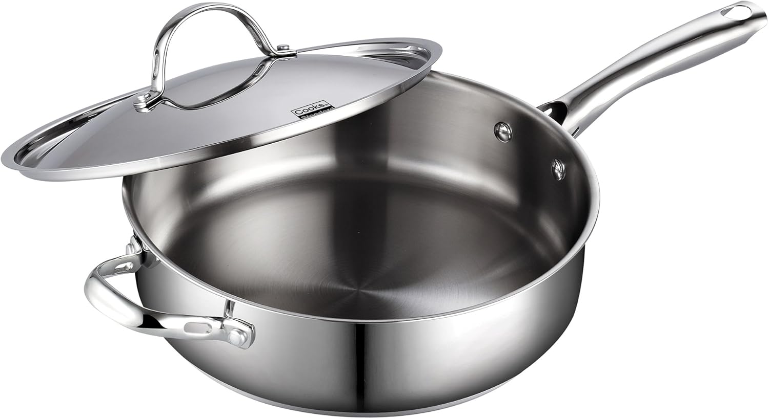Cooks Standard Classic Stainless Steel Deep Lid 5 Quart/11-Inch Saute Pan, 5 Quart, Silver: Kitchen & Dining