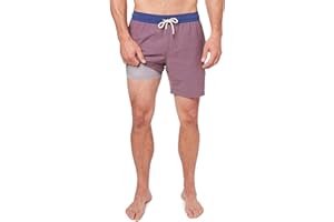 Fair Harbor Bayberry Trunk –– Men's Swim Suits with Liner, 7-inch Inseam –– Anti-Chafe Classic fit Swim Trunks