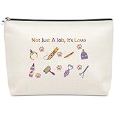Sazuwu Dog Groomer Gifts for Women Makeup Bag Groomer Pet Lover Funny Birthday Gifts for Dog Mom Owner Gift Grooming Item Cute Animals Puppy Hairdresser Groomers Appreciation Gift Cosmetic Bag