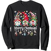 Cute Gnomes Merry Christmas Light Family Gnome Xmas Matching Sweatshirt