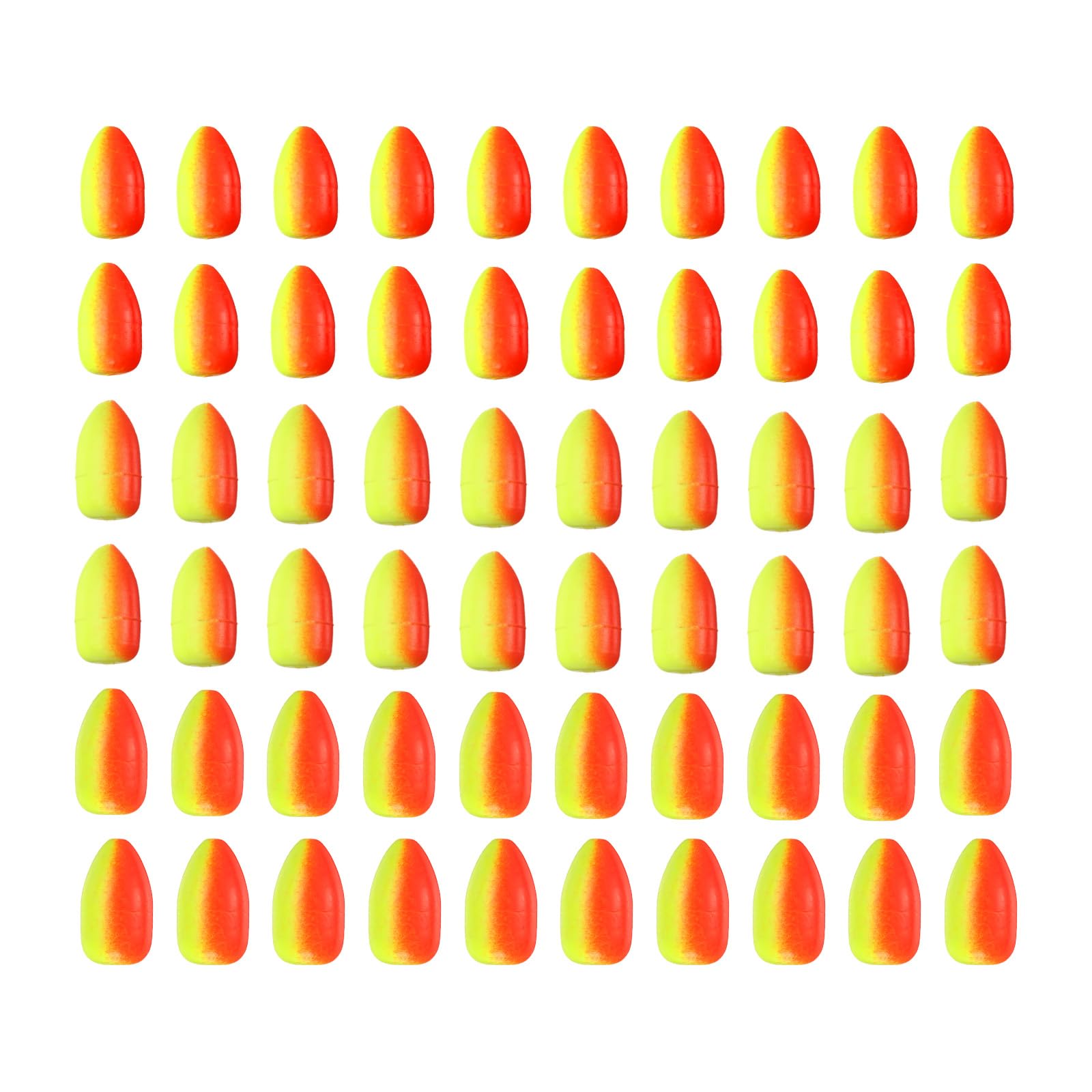 PATIKIL Fishing Foam Floats 3 Sizes, 60Pcs Oval Snell Floats Fly Fishing Strike Indicator for Pompano Rig Trout Catfish Walleye, Yellow Red