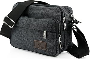 GEARONIC TM Men Vintage Crossbody Canvas Messenger Shoulder Bag Hiking Military Travel Satchel