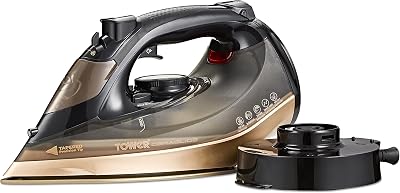 Tower Ceraglide 360 Cordless Steam Iron 2800W Black Gold T22022GLD