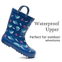 LANCDON Toddler Rain Boots for Boys and Girls
