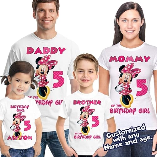 minnie mouse birthday shirts for family
