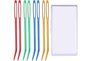 UOOU Yarn Needle, Tapestry Darning Needle for Yarn, Large Big Eye Crochet Needles with Storage Box for Knitting, Crocheting (Random Color)