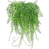 Fake Weeping Willow, Artificial Hanging Plants Plastic Greenery Leaves Plant Faux Vine Hanging Vines Ivy Garland for Home Indoor Outdoor Face Wall Decoration Garden Basket Wedding Party Decor - 4 Pcs